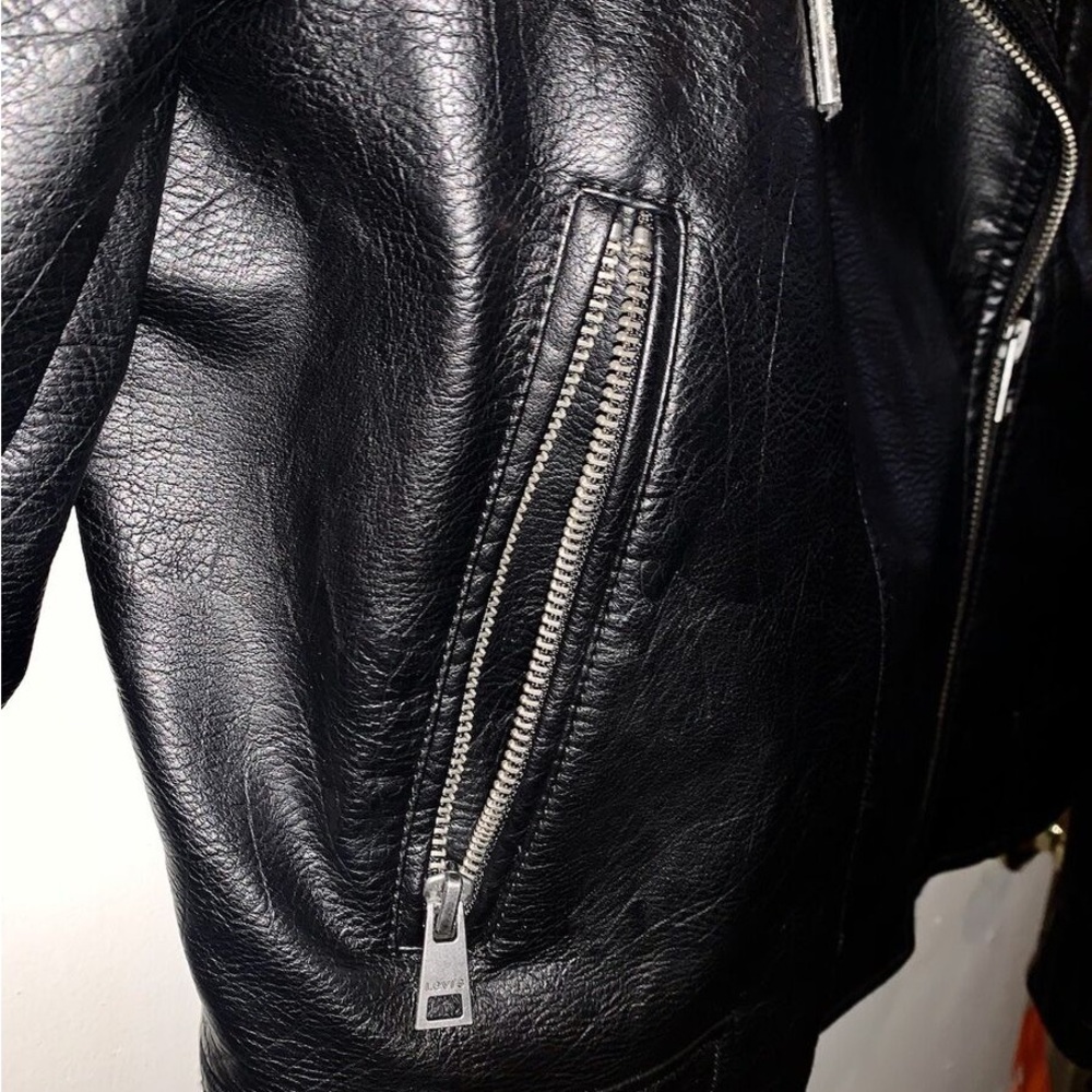 Levi Strauss Black Faux Leather Jacket - Picture 7 of 11